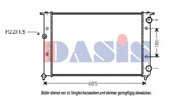 AKS DASIS 040240n -  Радиатор, охлаждение двигателя